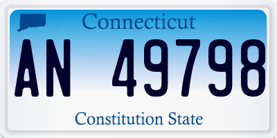 CT license plate AN49798