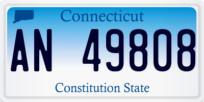 CT license plate AN49808