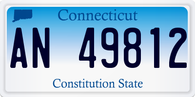 CT license plate AN49812