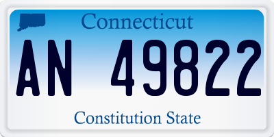 CT license plate AN49822