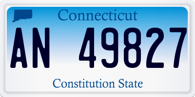 CT license plate AN49827