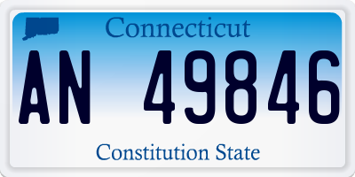 CT license plate AN49846