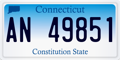 CT license plate AN49851