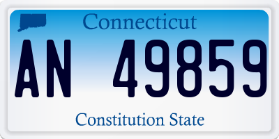 CT license plate AN49859