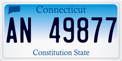 CT license plate AN49877
