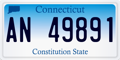 CT license plate AN49891