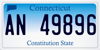 CT license plate AN49896