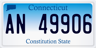 CT license plate AN49906