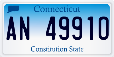 CT license plate AN49910