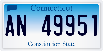 CT license plate AN49951
