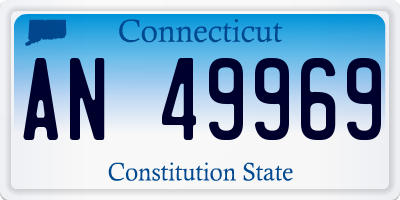 CT license plate AN49969