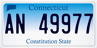 CT license plate AN49977