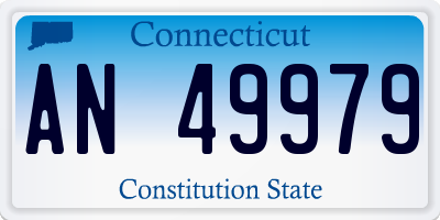 CT license plate AN49979