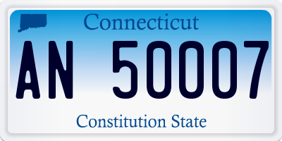 CT license plate AN50007