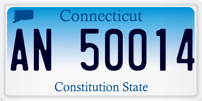 CT license plate AN50014