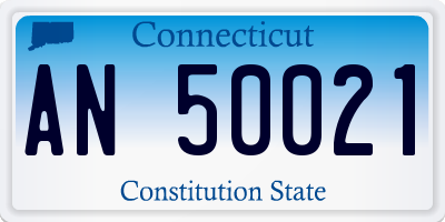 CT license plate AN50021