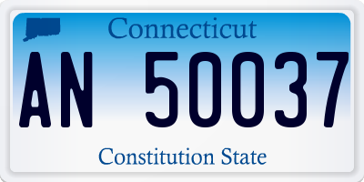 CT license plate AN50037