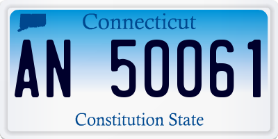 CT license plate AN50061