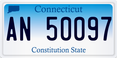 CT license plate AN50097