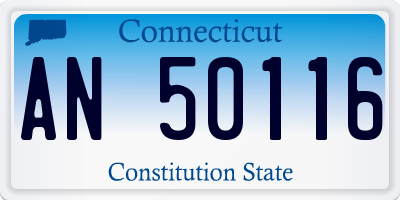 CT license plate AN50116