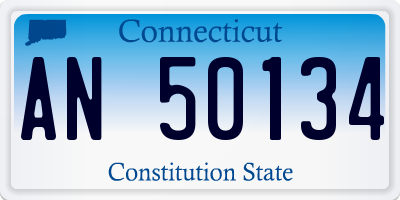 CT license plate AN50134