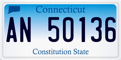 CT license plate AN50136