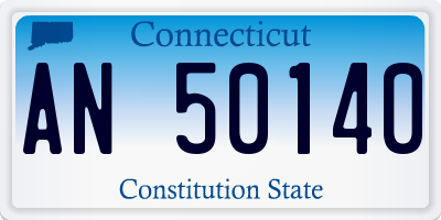 CT license plate AN50140