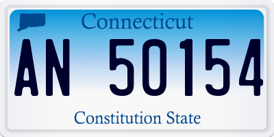 CT license plate AN50154