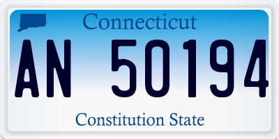 CT license plate AN50194