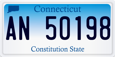 CT license plate AN50198