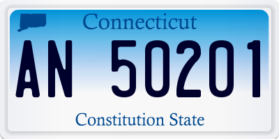 CT license plate AN50201