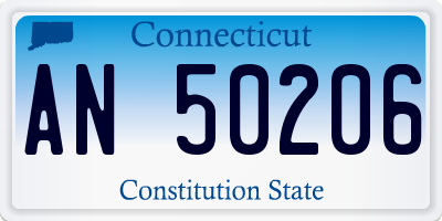 CT license plate AN50206