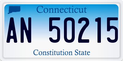 CT license plate AN50215