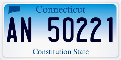 CT license plate AN50221
