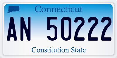 CT license plate AN50222