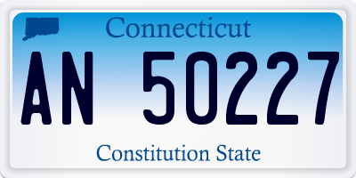 CT license plate AN50227