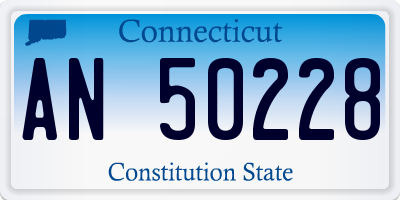 CT license plate AN50228