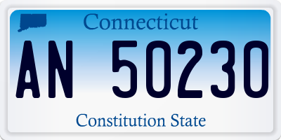CT license plate AN50230