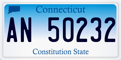 CT license plate AN50232