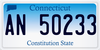 CT license plate AN50233