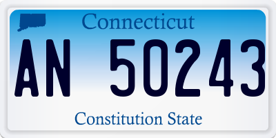 CT license plate AN50243