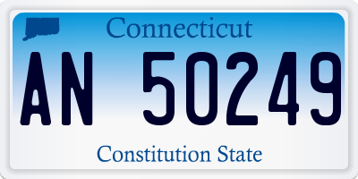 CT license plate AN50249
