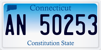 CT license plate AN50253