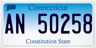 CT license plate AN50258