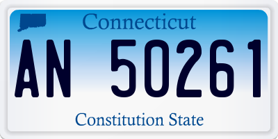 CT license plate AN50261