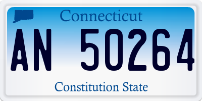 CT license plate AN50264