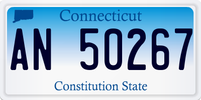 CT license plate AN50267