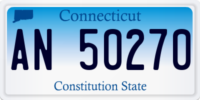 CT license plate AN50270