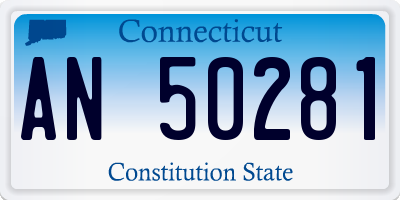 CT license plate AN50281