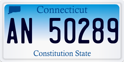 CT license plate AN50289